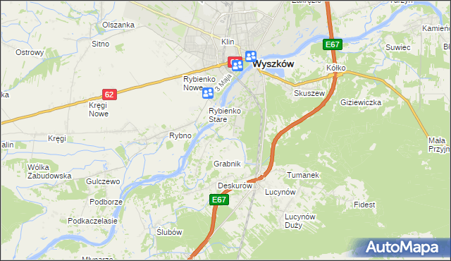 mapa Drogoszewo gmina Wyszków, Drogoszewo gmina Wyszków na mapie Targeo