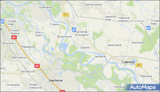 mapa Gajków, Gajków na mapie Targeo