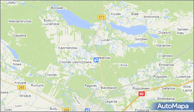 mapa Helenów gmina Gostynin, Helenów gmina Gostynin na mapie Targeo