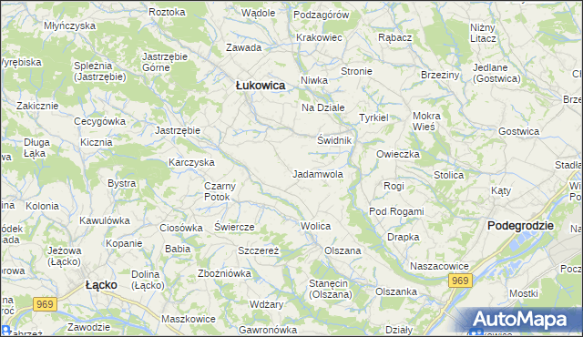 mapa Jadamwola, Jadamwola na mapie Targeo