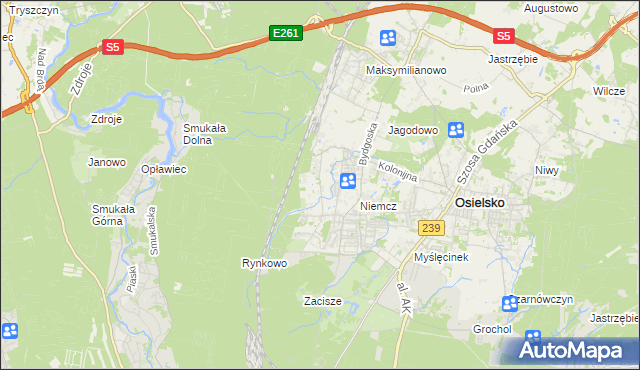 mapa Jagodowo Leśniczówka, Jagodowo Leśniczówka na mapie Targeo