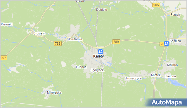 mapa Kalety powiat tarnogórski, Kalety powiat tarnogórski na mapie Targeo