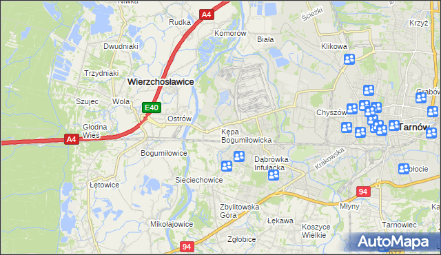 mapa Kępa Bogumiłowicka, Kępa Bogumiłowicka na mapie Targeo