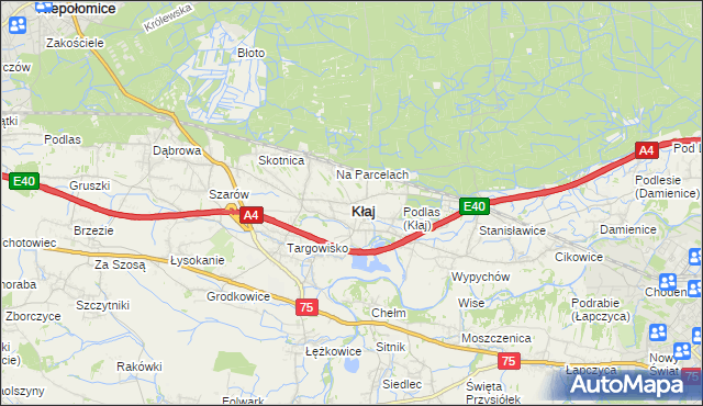 mapa Kłaj, Kłaj na mapie Targeo