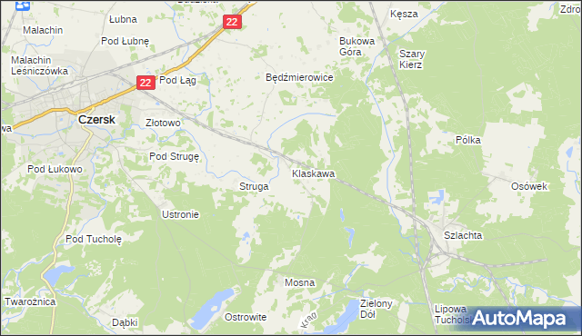 mapa Klaskawa, Klaskawa na mapie Targeo