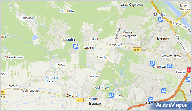 mapa Klaudyn, Klaudyn na mapie Targeo