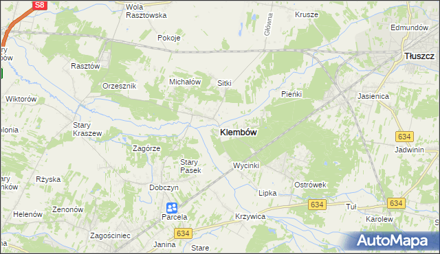 mapa Klembów, Klembów na mapie Targeo