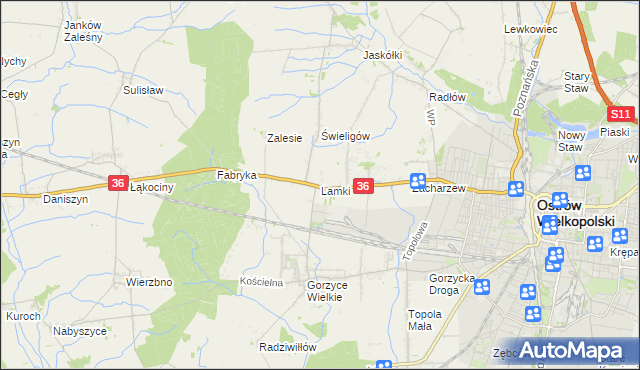 mapa Lamki, Lamki na mapie Targeo