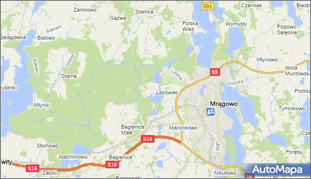 mapa Lasowiec, Lasowiec na mapie Targeo