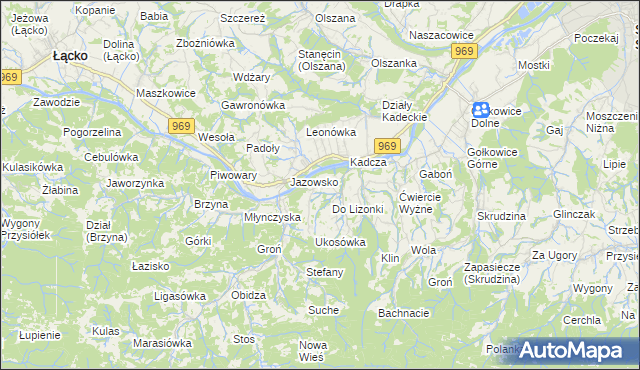 mapa Łazy Brzyńskie, Łazy Brzyńskie na mapie Targeo