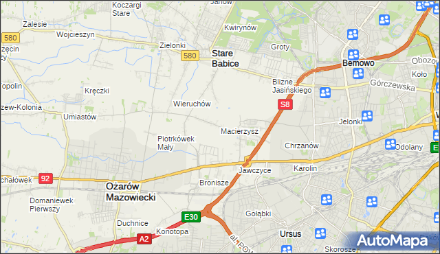 mapa Macierzysz, Macierzysz na mapie Targeo