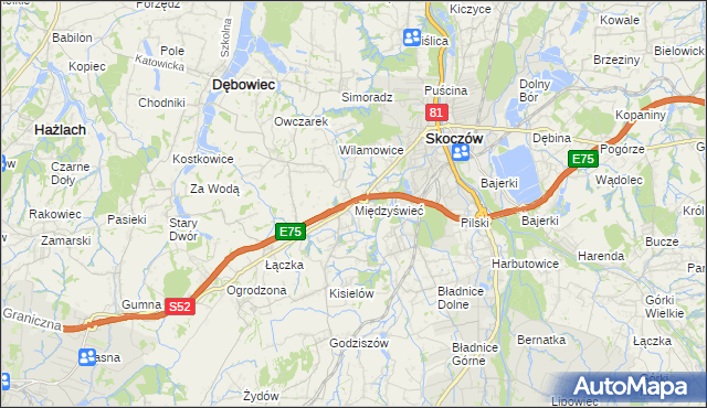 mapa Międzyświeć, Międzyświeć na mapie Targeo