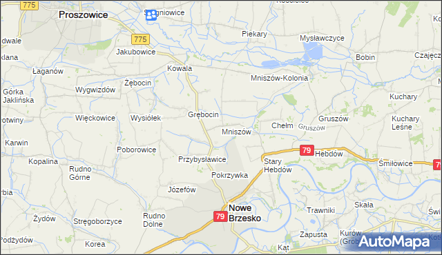 mapa Mniszów, Mniszów na mapie Targeo