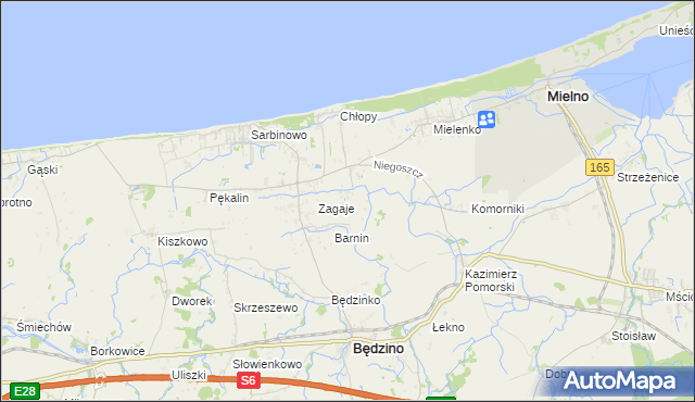 mapa Niegoszcz, Niegoszcz na mapie Targeo