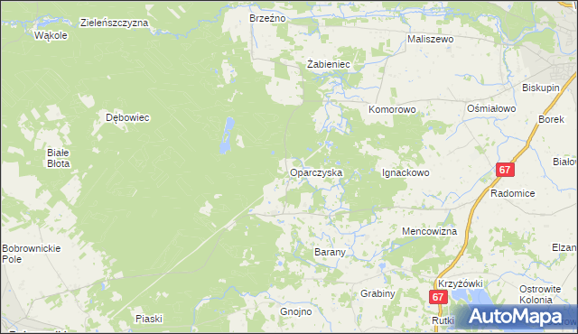 mapa Oparczyska, Oparczyska na mapie Targeo