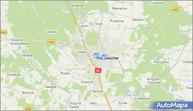 mapa Ostrzeszów, Ostrzeszów na mapie Targeo