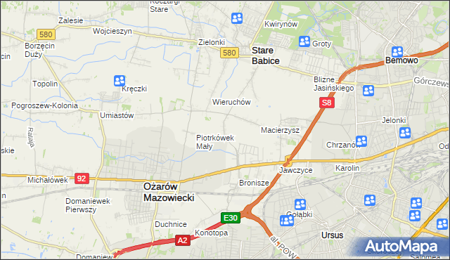 mapa Piotrkówek Duży, Piotrkówek Duży na mapie Targeo