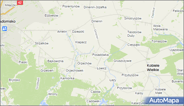 mapa Posadówka, Posadówka na mapie Targeo