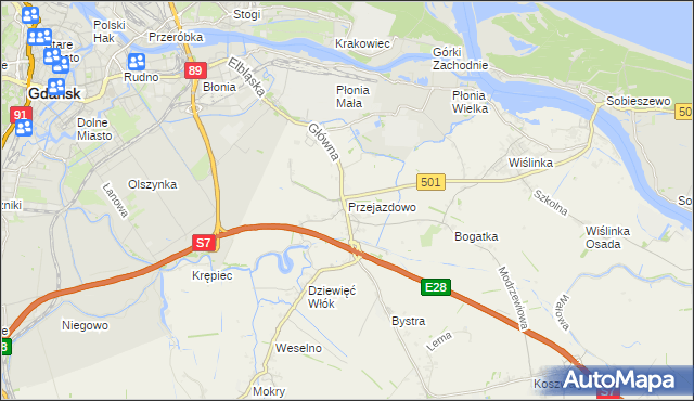 mapa Przejazdowo, Przejazdowo na mapie Targeo