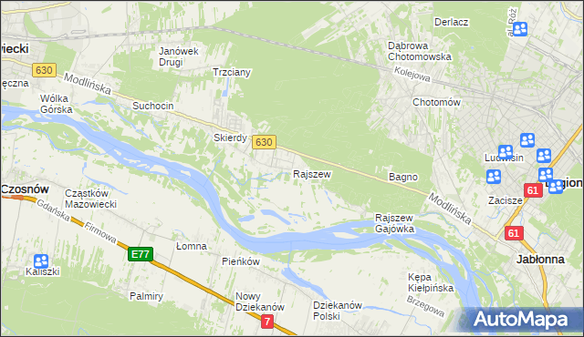 mapa Rajszew, Rajszew na mapie Targeo