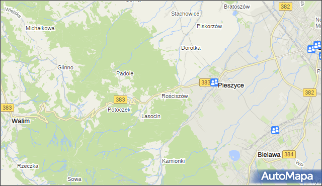 mapa Rościszów, Rościszów na mapie Targeo