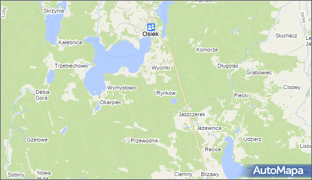 mapa Rynków, Rynków na mapie Targeo