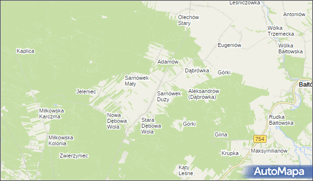 mapa Sarnówek Duży, Sarnówek Duży na mapie Targeo