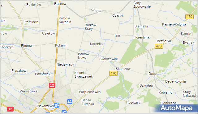 mapa Skarszewek, Skarszewek na mapie Targeo