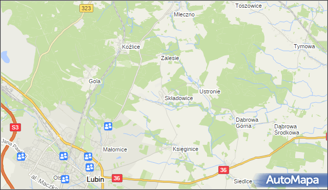 mapa Składowice, Składowice na mapie Targeo