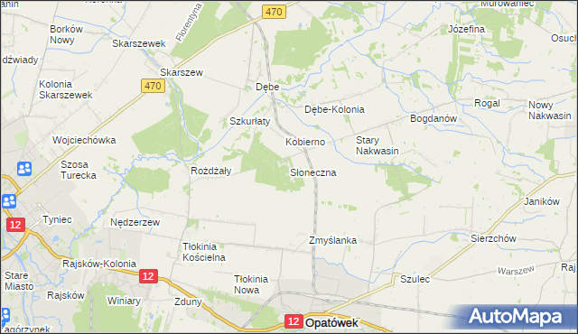 mapa Słoneczna, Słoneczna na mapie Targeo