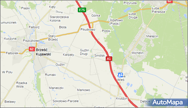 mapa Smólsk, Smólsk na mapie Targeo