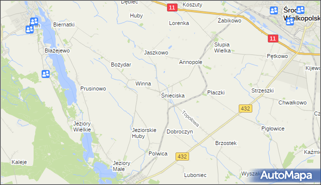 mapa Śnieciska, Śnieciska na mapie Targeo