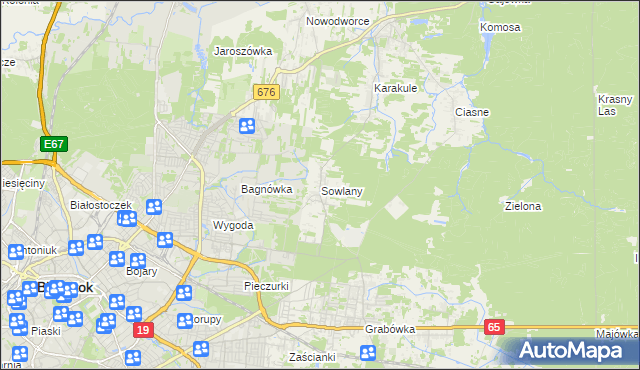 mapa Sowlany, Sowlany na mapie Targeo