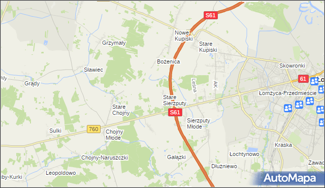 mapa Stare Sierzputy, Stare Sierzputy na mapie Targeo