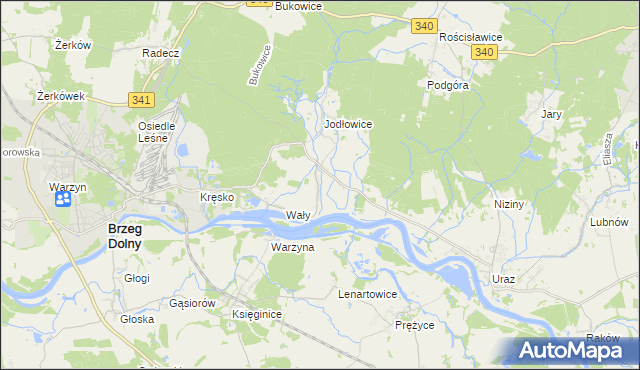 mapa Stary Dwór gmina Brzeg Dolny, Stary Dwór gmina Brzeg Dolny na mapie Targeo