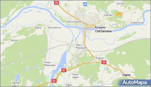 mapa Stary Raduszec, Stary Raduszec na mapie Targeo