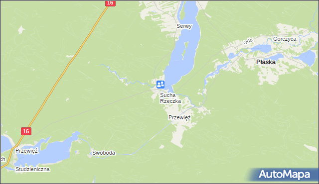 mapa Sucha Rzeczka, Sucha Rzeczka na mapie Targeo