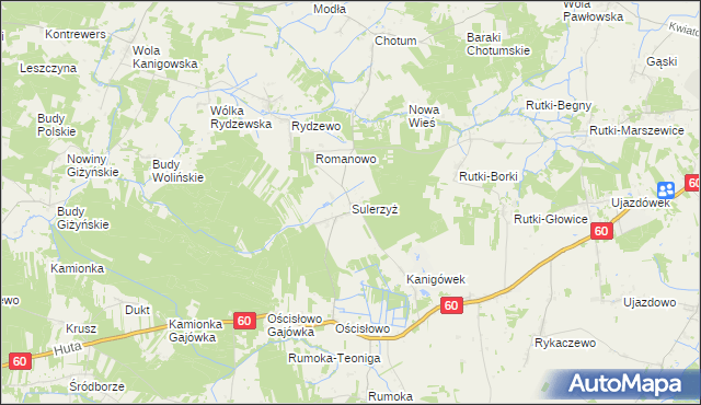 mapa Sulerzyż, Sulerzyż na mapie Targeo