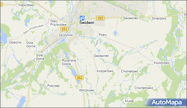 mapa Świdwinek, Świdwinek na mapie Targeo