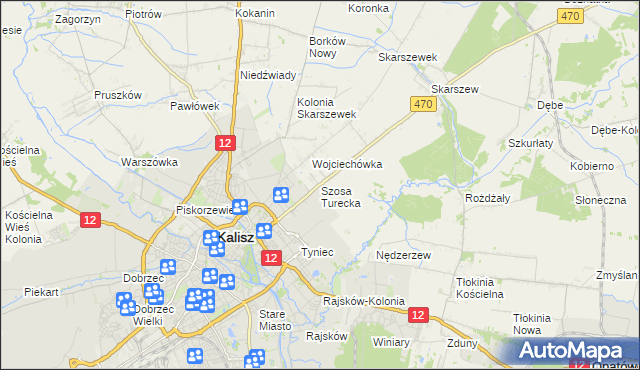 mapa Szosa Turecka, Szosa Turecka na mapie Targeo