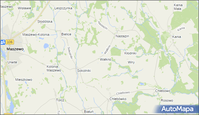 mapa Wałkno, Wałkno na mapie Targeo