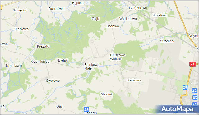 mapa Wierzbięcin gmina Słupsk, Wierzbięcin gmina Słupsk na mapie Targeo