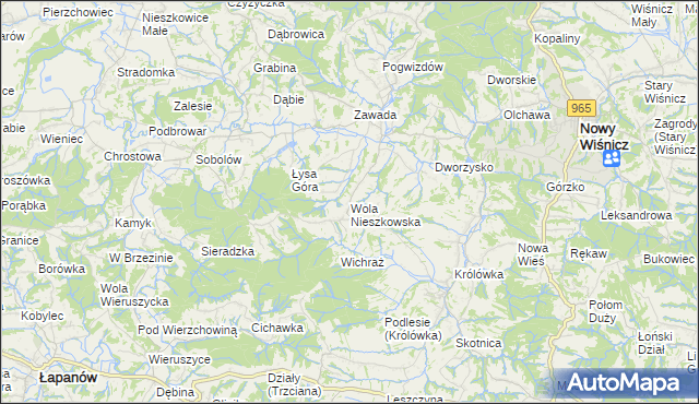 mapa Wola Nieszkowska, Wola Nieszkowska na mapie Targeo