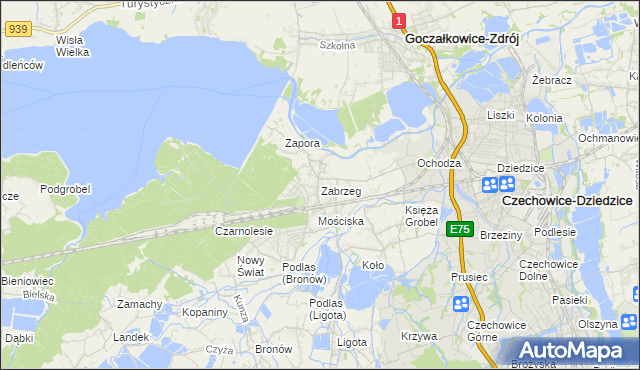 mapa Zabrzeg, Zabrzeg na mapie Targeo