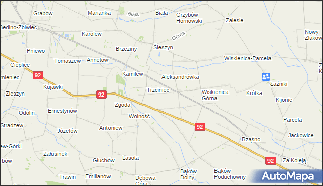 mapa Zosinów, Zosinów na mapie Targeo
