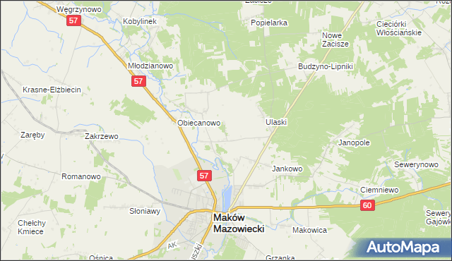 mapa Budzyno-Bolki, Budzyno-Bolki na mapie Targeo