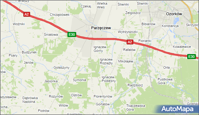 mapa Ignacew Rozlazły, Ignacew Rozlazły na mapie Targeo