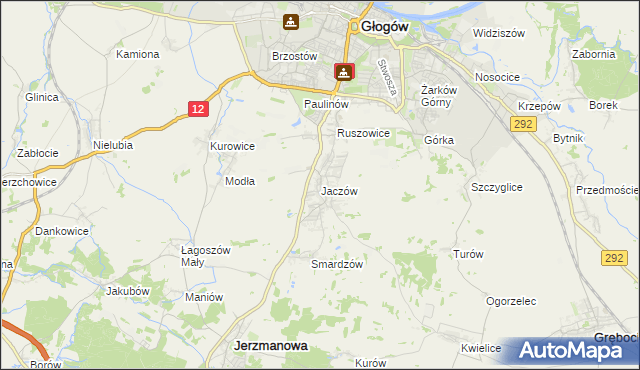 mapa Jaczów, Jaczów na mapie Targeo