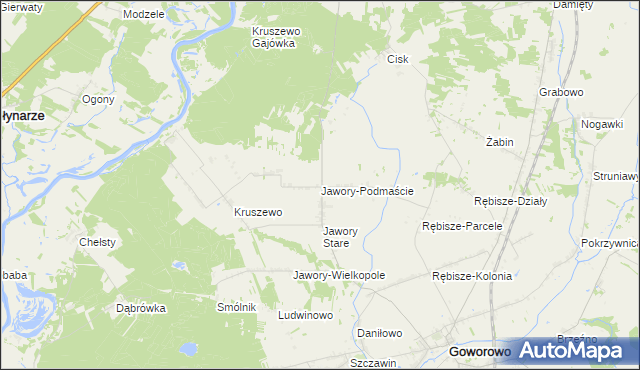 mapa Jawory-Podmaście, Jawory-Podmaście na mapie Targeo