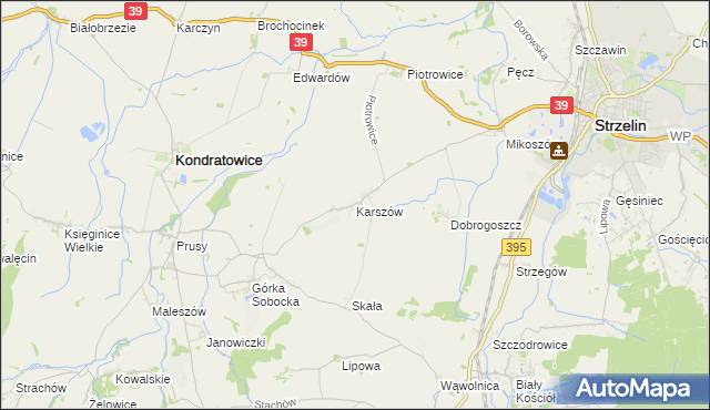 mapa Karszów, Karszów na mapie Targeo